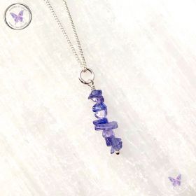 Tanzanite Chip Pendant Necklace